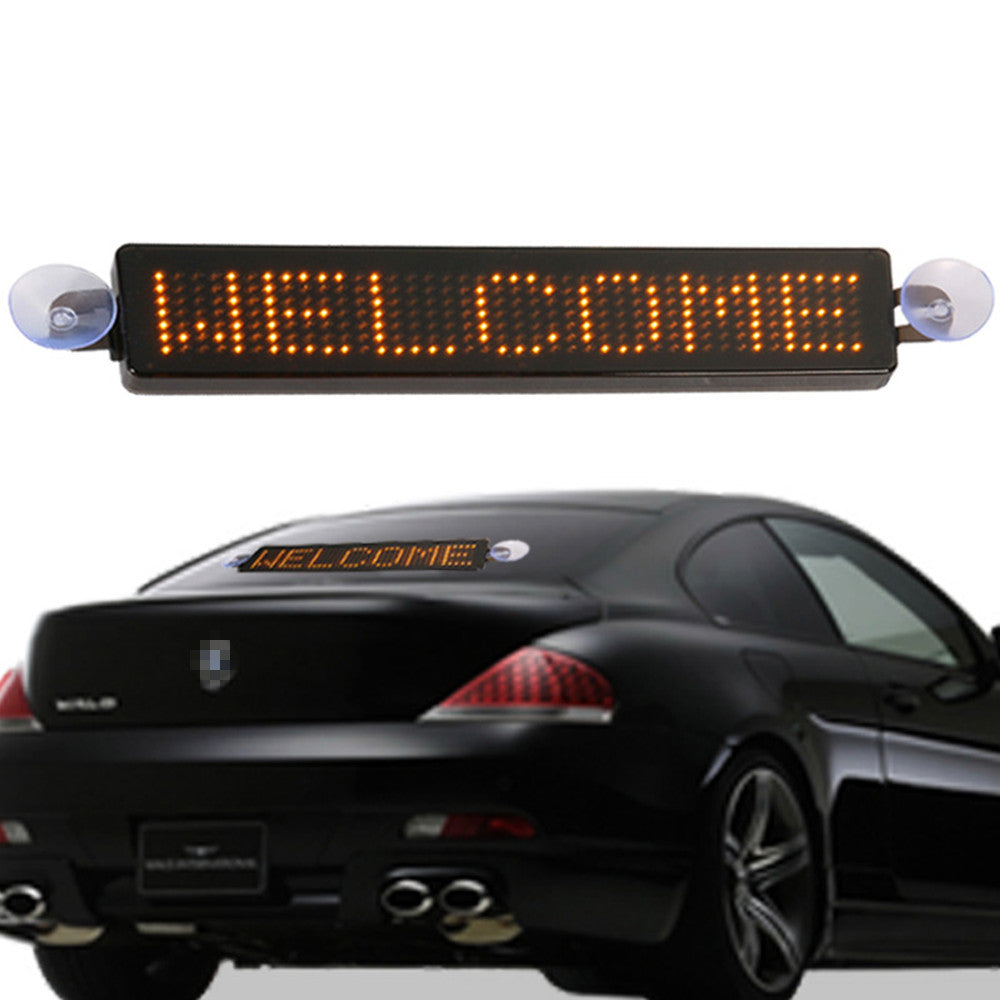 Car Red LED Message Sign Programmable Moving Scrolling Board W/Remote Control