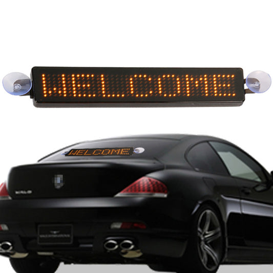 Car Red LED Message Sign Programmable Moving Scrolling Board W/Remote Control