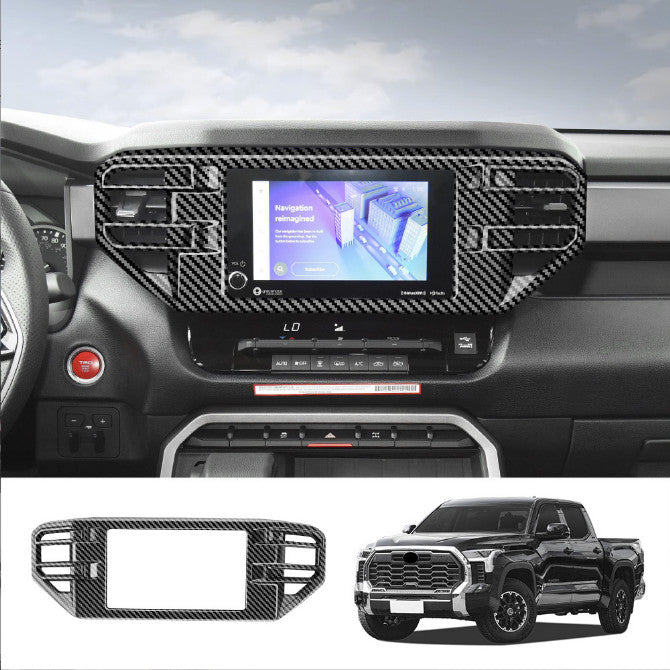 Fit For Tundra 2022 2023 Dashboard center Air Vent Trim Carbon fiber Kit v