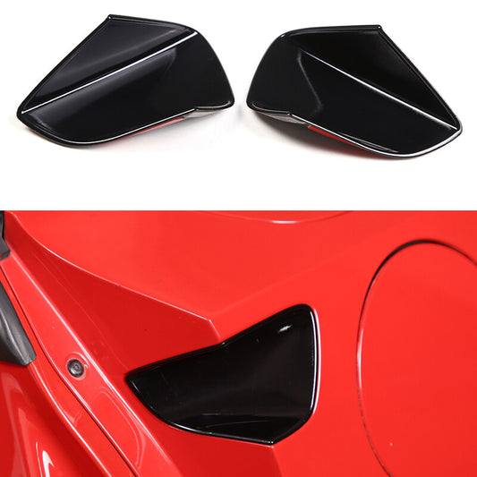 2-Pack Carbon Fiber ABS Badge Ring Cover Trim for Maverick 2022-2024- v