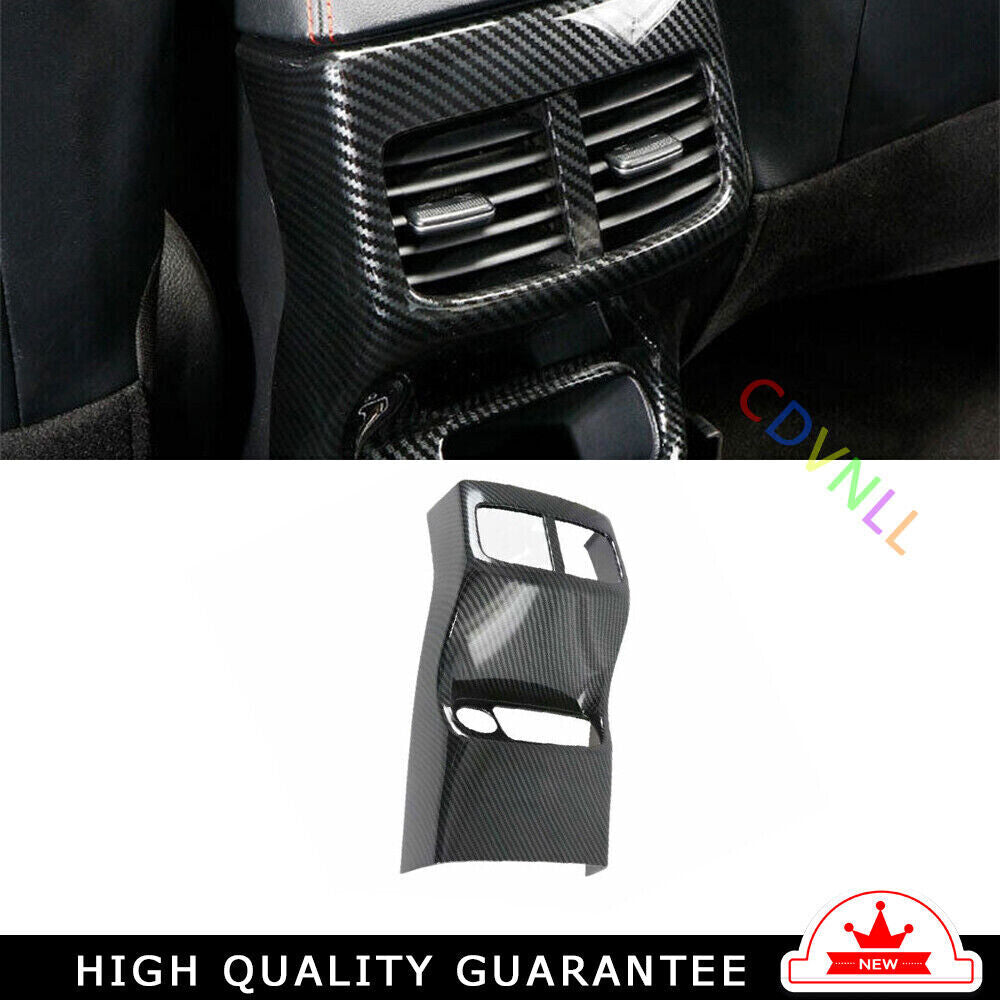 Car Inner Rear Air Outlet Vent Frame Trim for Kia Seltos 2020-2022 Carbon Fiber