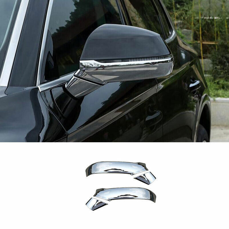 for Audi Q7 2016-2019 ABS Chrome Exterior Side Door Rear View Mirror Strip Trim