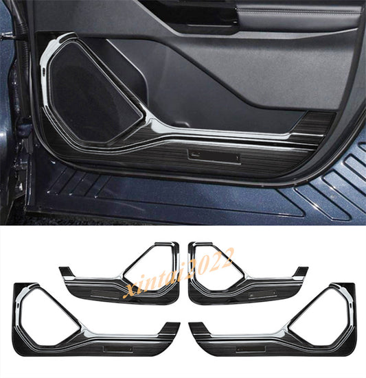 for Ford Explorer 2020-2023 Black Titanium Car Inner Door Anti-kick Guard Covers
