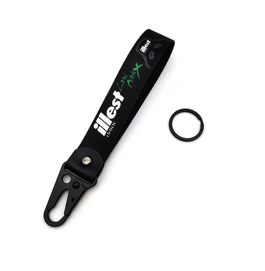 Car keychain/key ring with lanyard, car accessories, worst black, suitable for Mitsubishi .