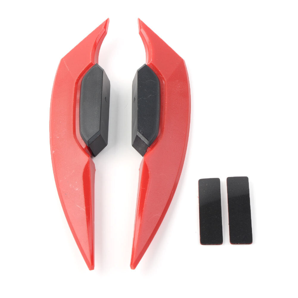 2x Universal Motorcycle Front Fairing Aerodynamic Winglets Side Spoiler Kit Red