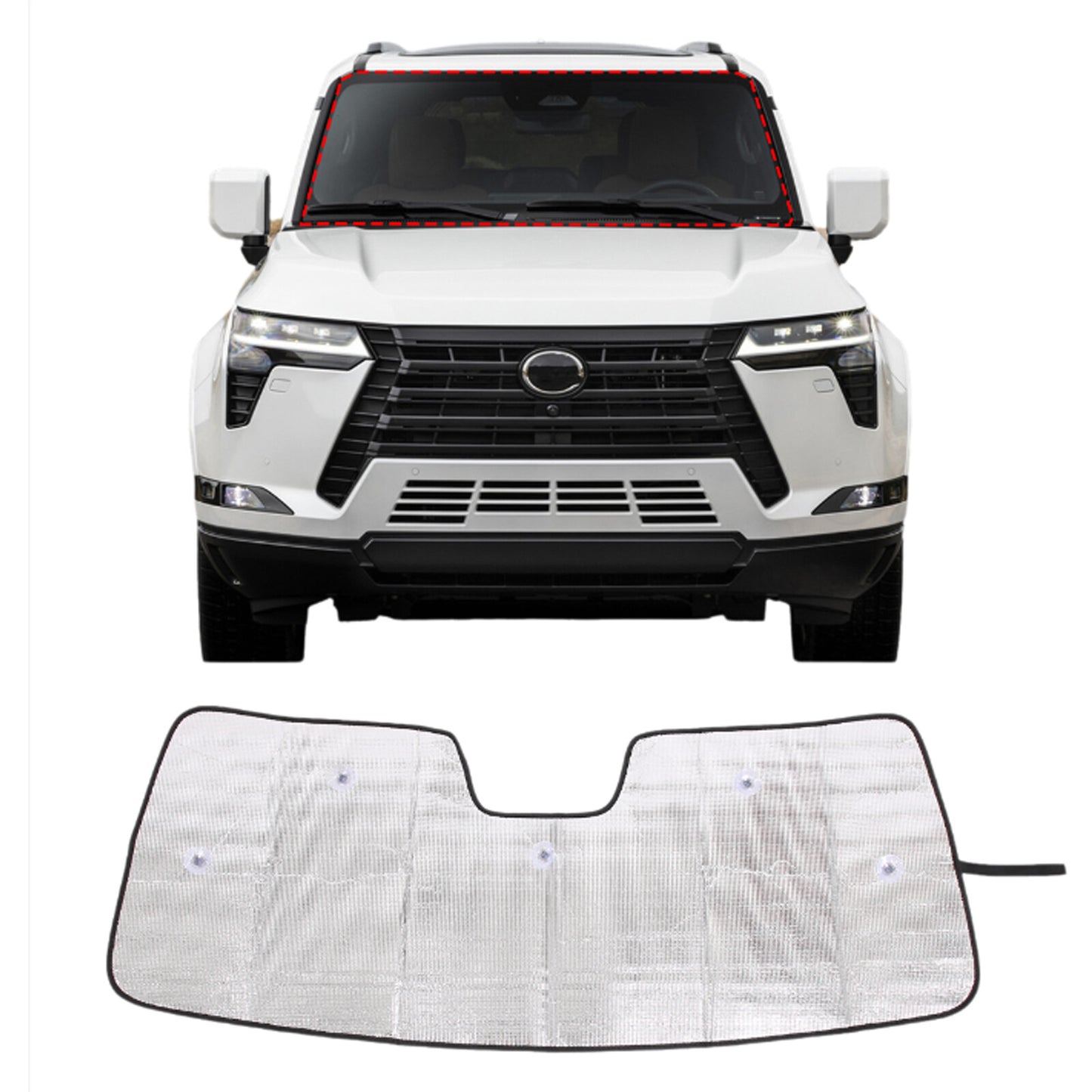 Front windshield protector for Lexus GX 2024+ sunshade UV block - n
