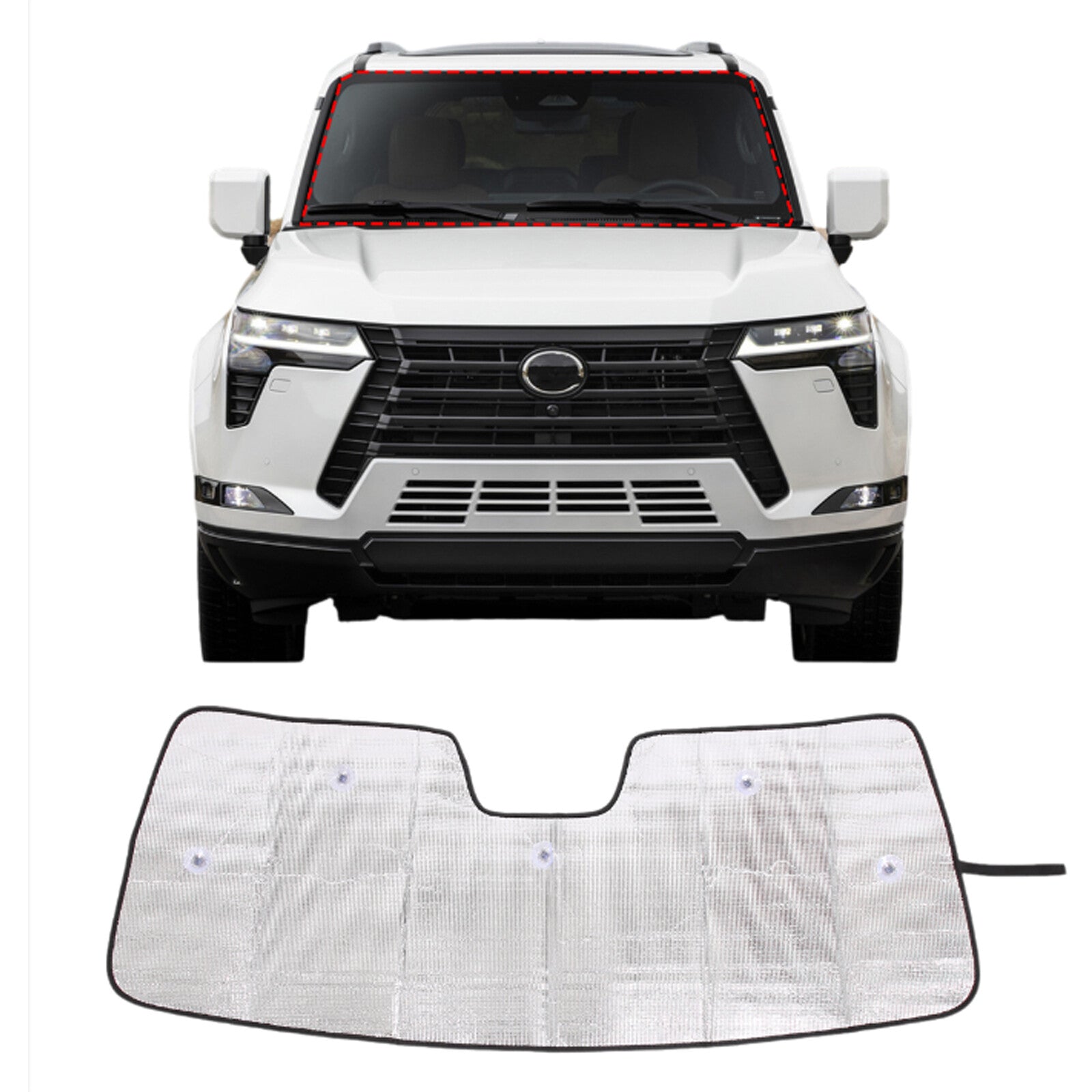 Front windshield protector for Lexus GX 2024+ sunshade UV block - n