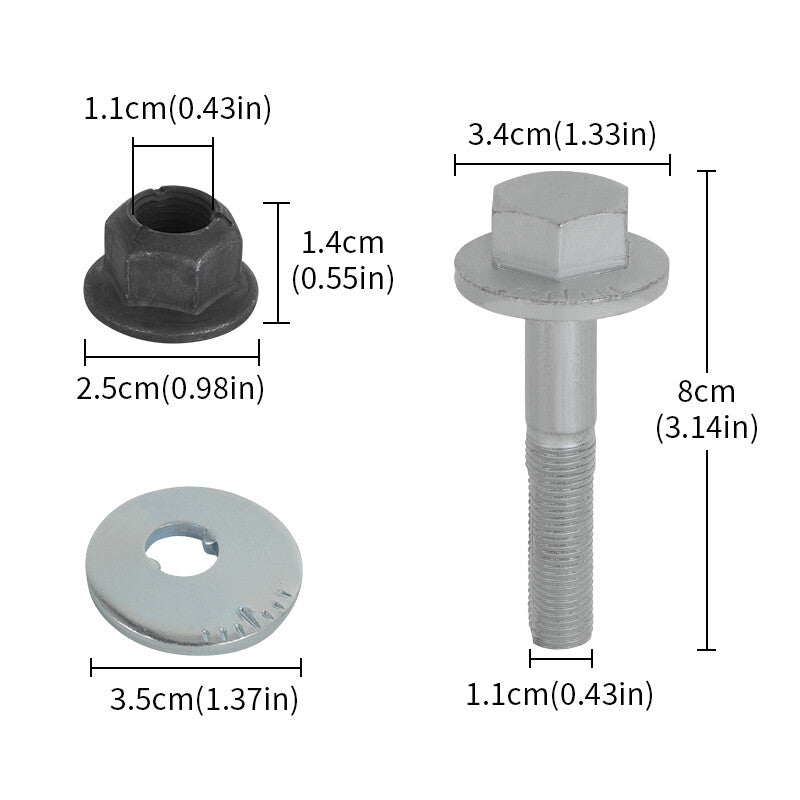 2x Rear Suspension Lateral Arm Adjust Bolts for Hyundai i40, ix35 Sonata for Tucson