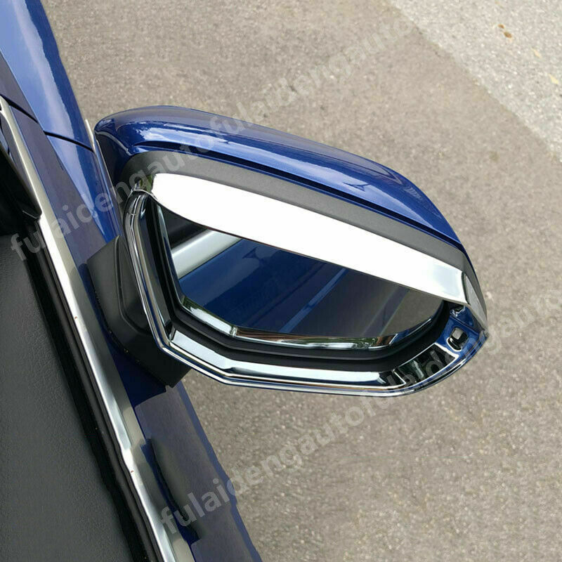 for Audi Q3 2019 2020 2021 Chrome Rearview Mirror Rain Guard Shield Eyebrow Trim