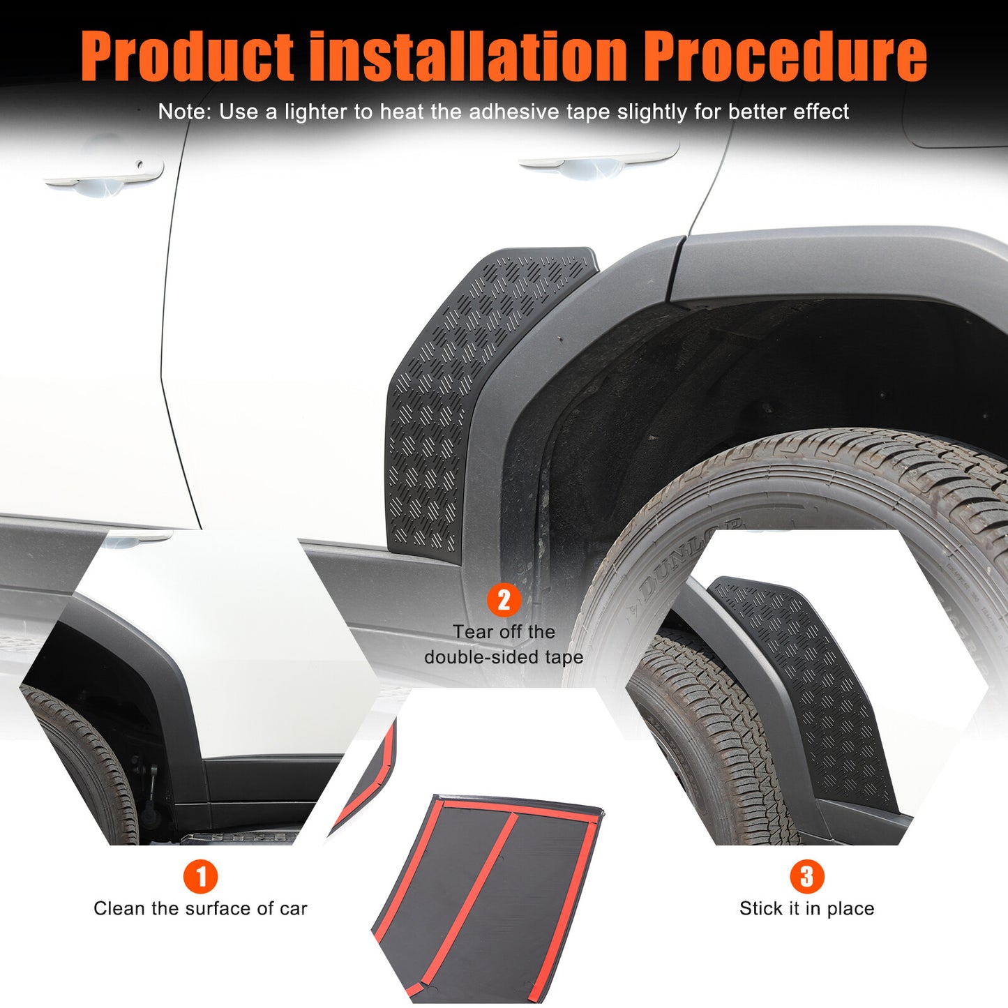 Rear side scratch protection kit cover for 2024 Prado for Land Cruiser 250- n