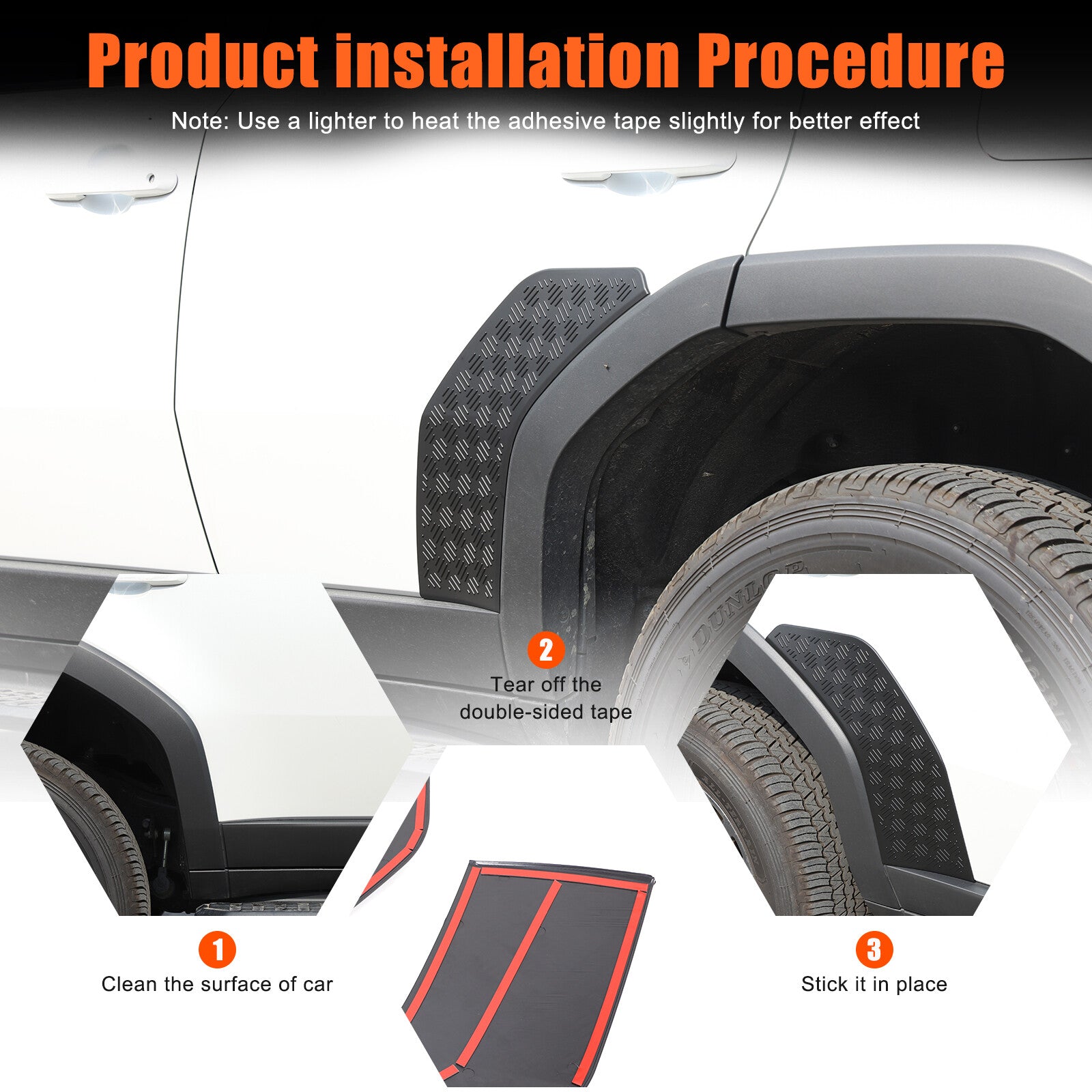 Rear side scratch protection kit cover for 2024 Prado for Land Cruiser 250- n