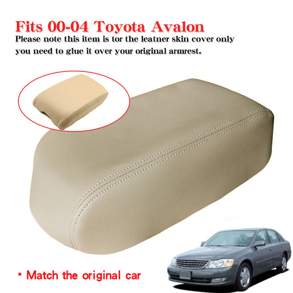 Leather center console cover and armrest protector for Avalon 2000-2004, beige. n