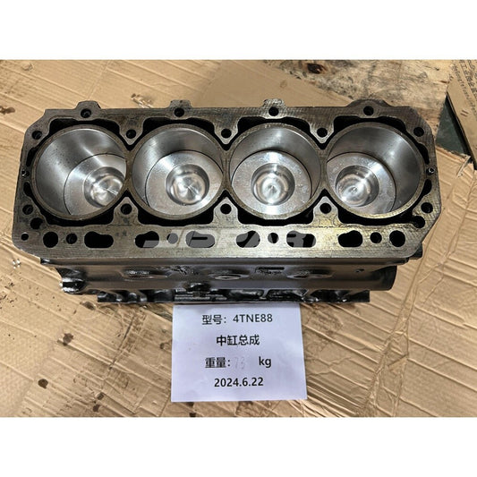 4TNE88 cylinder block assembly is suitable for excavator engine parts.