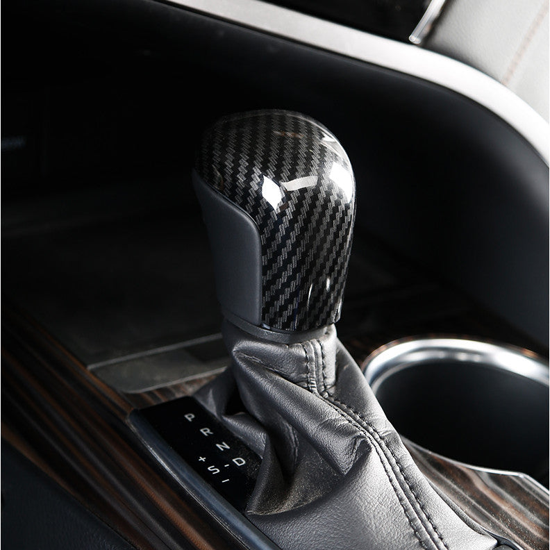Carbon Fiber Look Gear Shift Knob Cover Trim 1pcs Fit for Camry 2018-2023 v