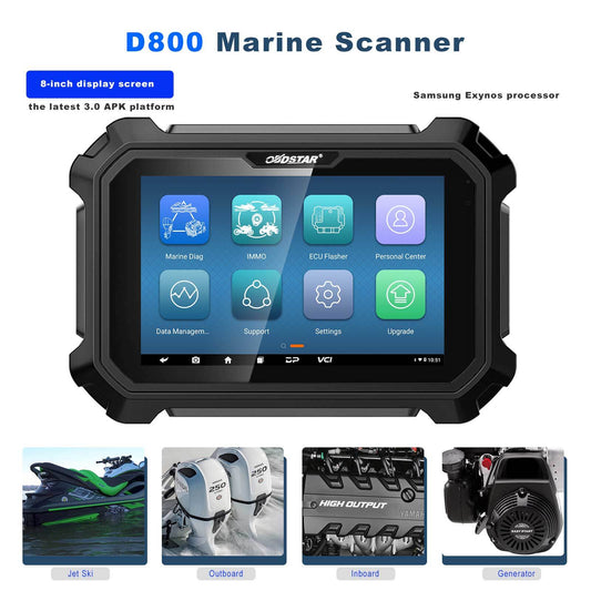 OBDSTAR D800 A+B+C+D Full Configuration Marine Diagnostic Tool Scan Code Clear