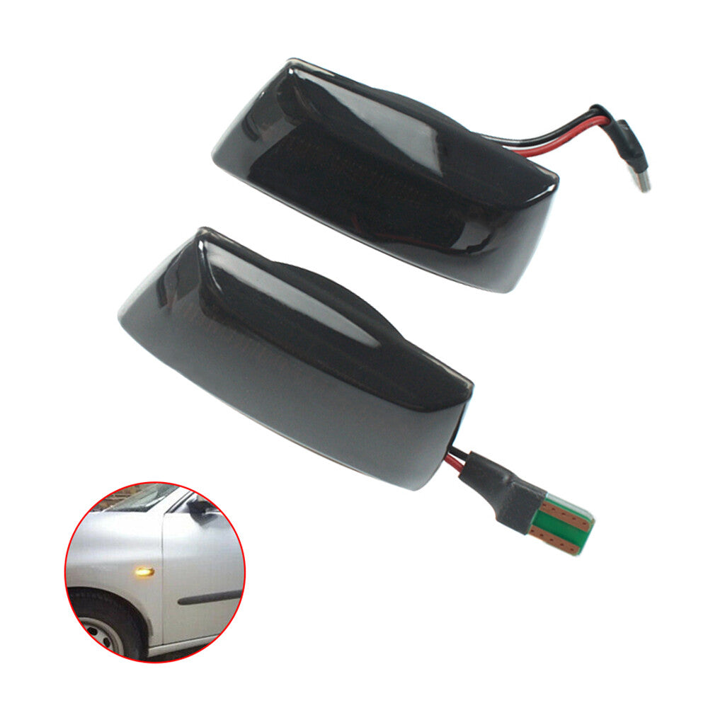 2X Smoked Led Side Marker Singal Light For Insignia A Adam for Astra H Corsa D E Q