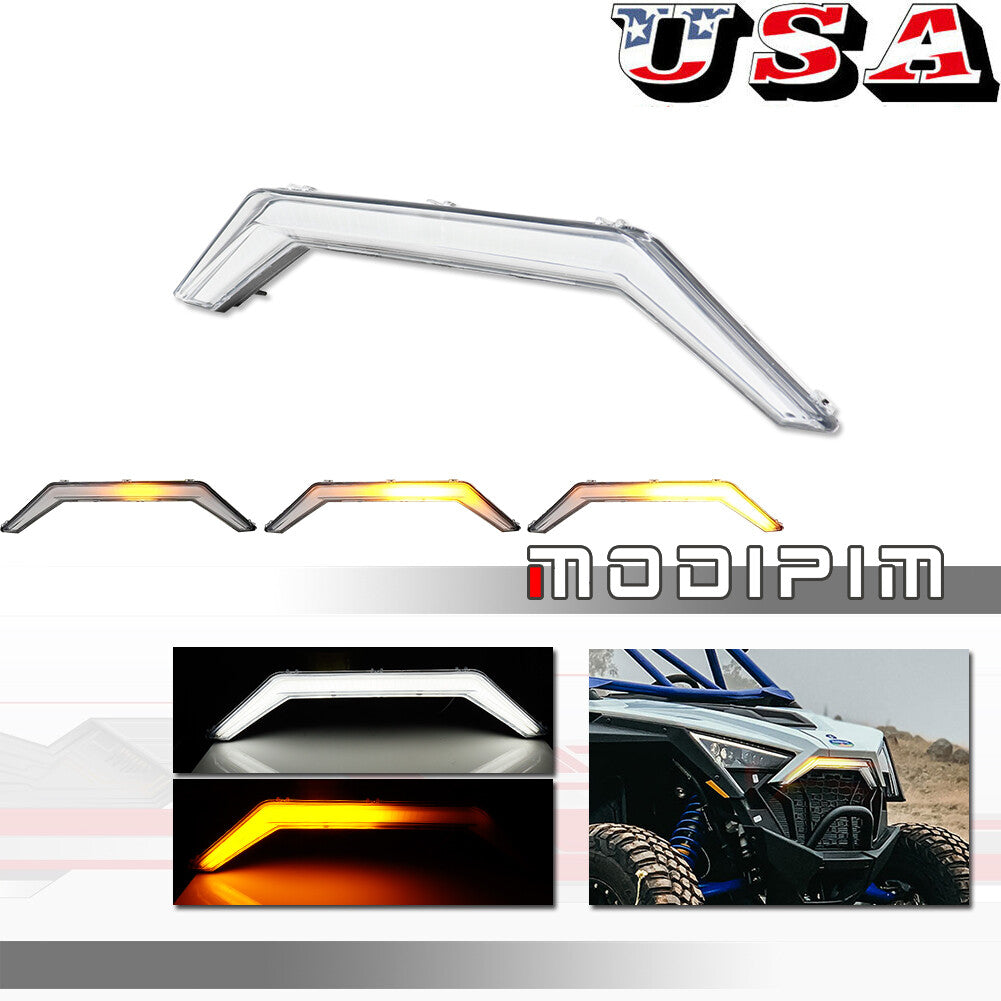 LED DRL/Sequential Front Center Turn Signal Lights for 20+ for Polaris RZR PRO XP / 4 Q