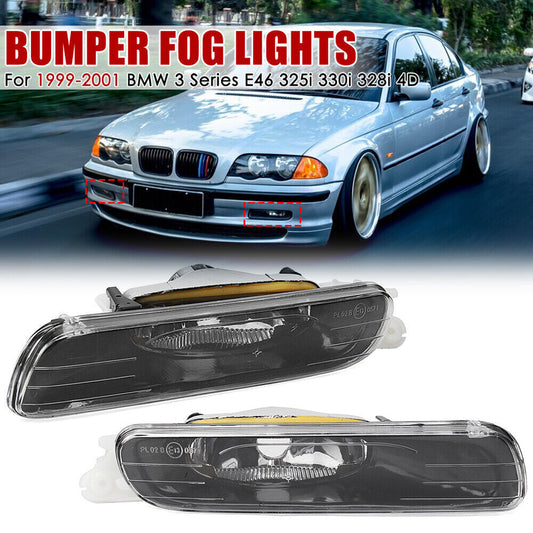 Front Bumper Fog Light Lamp for BMW E46 3Series 323i 325i 328i 330i 4D 1999-2001