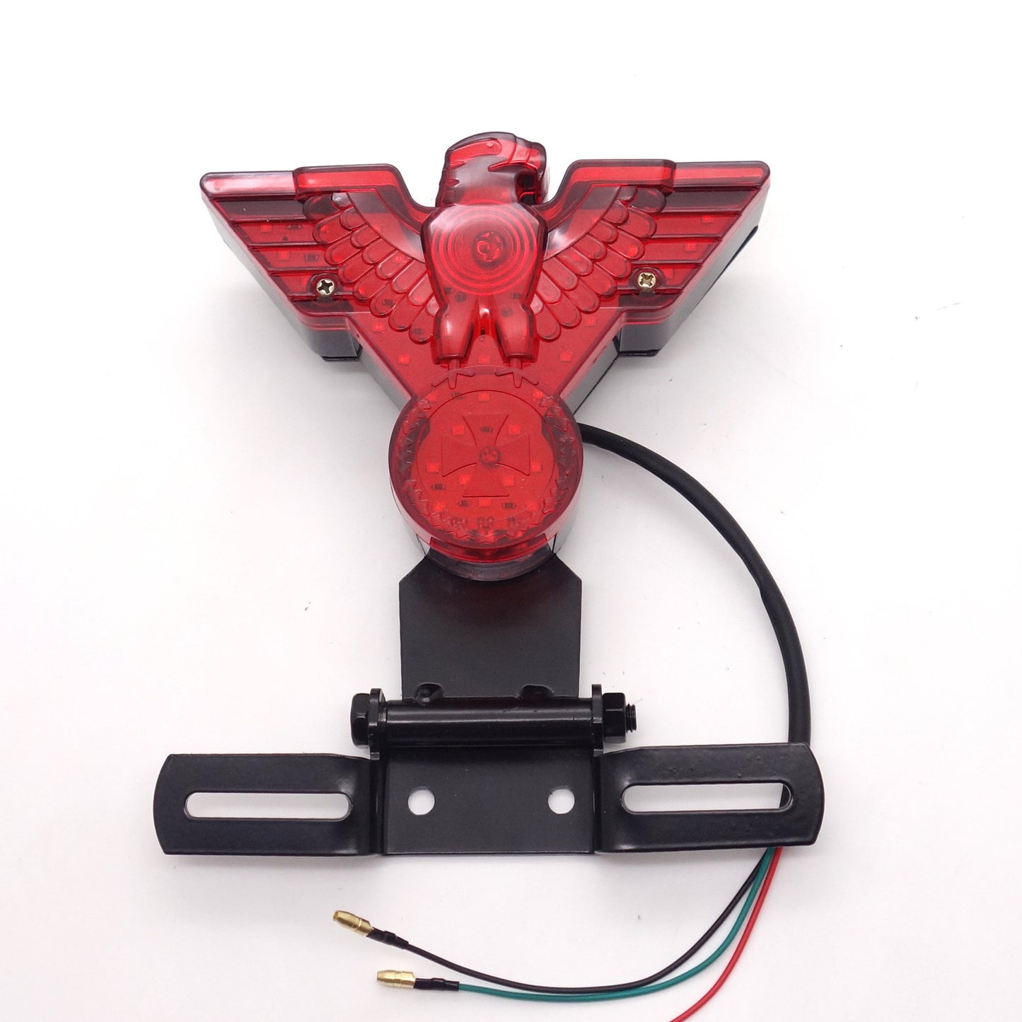 Warbird Hinged LED Rear License Brake Tail Light Lamp for Harley Bobber Chopper Q
