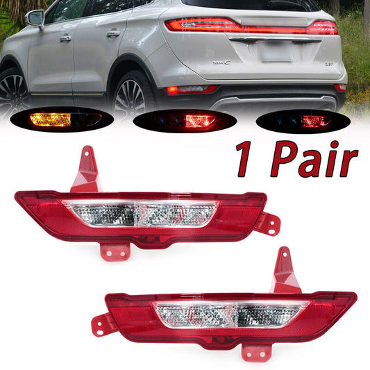for Lincoln MKC 2015-2019 Rear Bumper Reflector Light Fog Brake Turn Signal Lamp