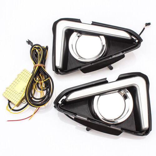 2Pcs Running Lights Fog Light Turn Signal Lamps LED for Toyota RAV4 2016-2018
