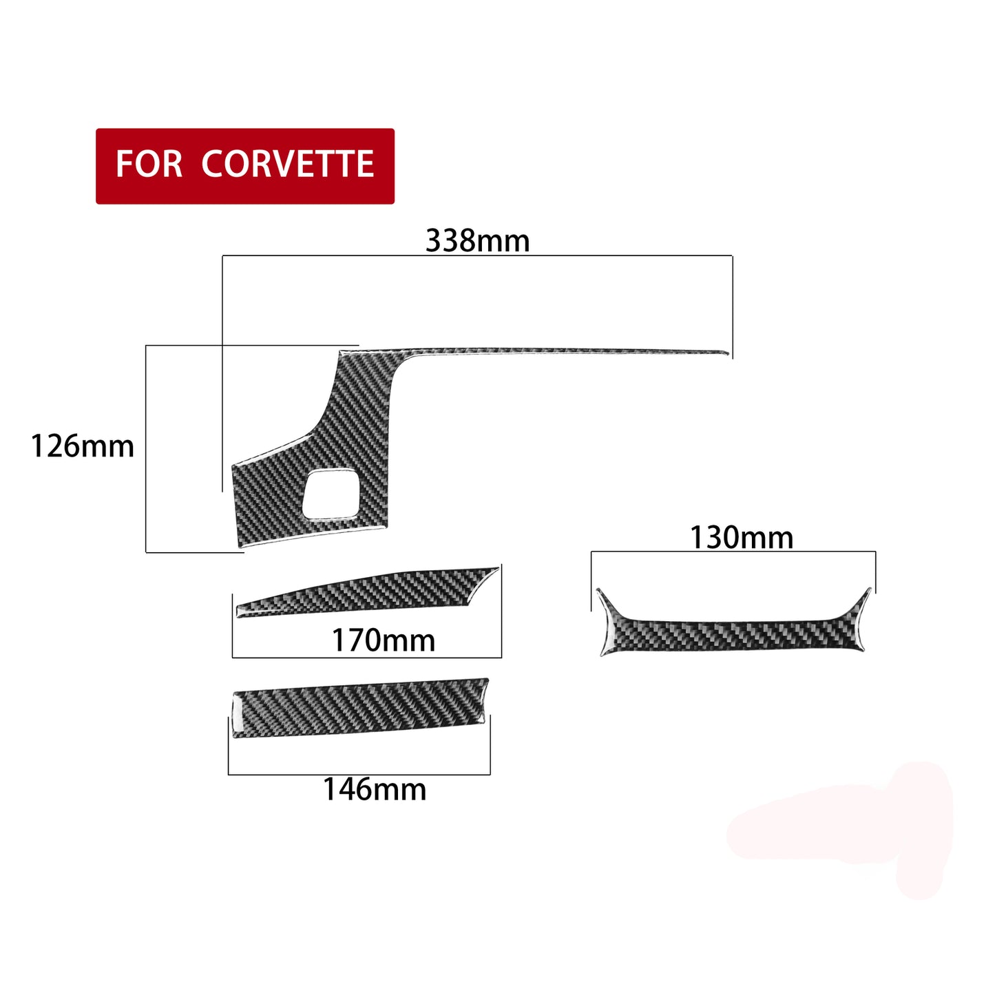 Carbon Fiber Center Control Navigation Panel for Chevrolet for Corvette C7 2014-2019