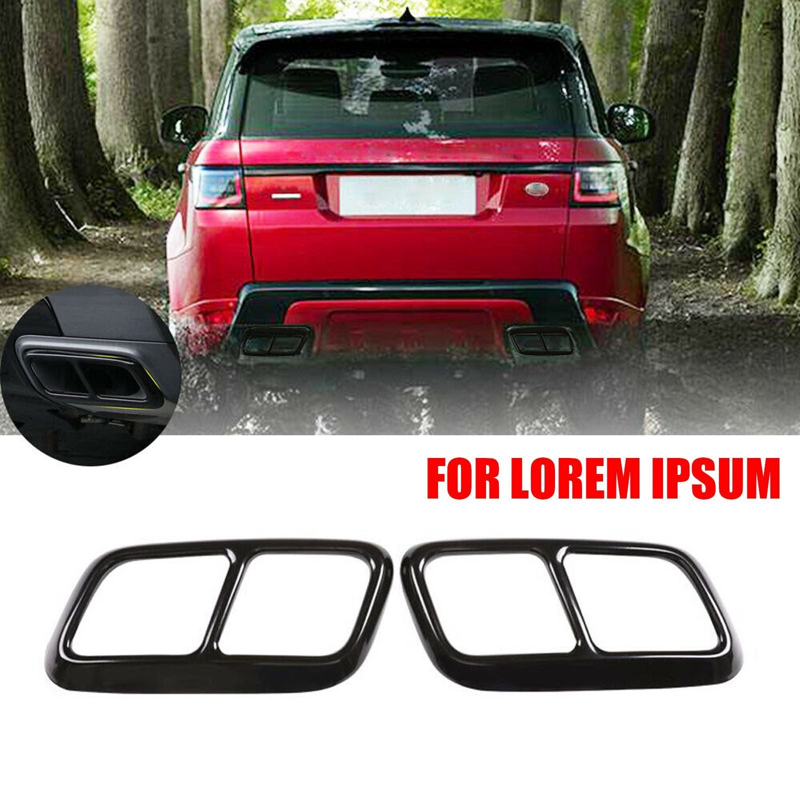 Steel Black Exhaust Muffler Protective Cover for Land Rover for Range Rover Sport 2018 - 2019 (AT-)
