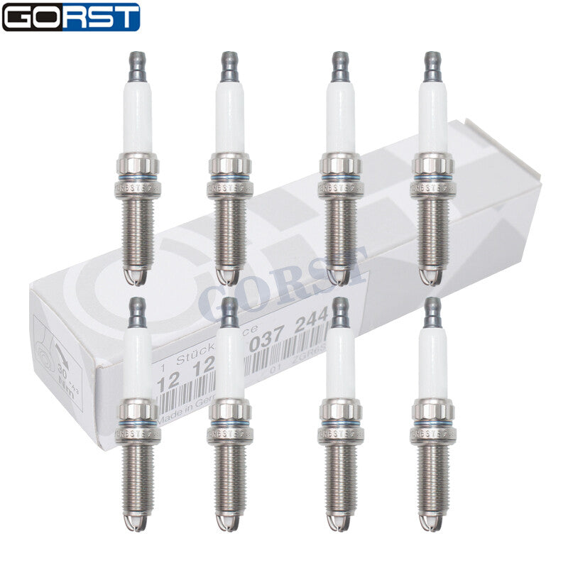 8Pcs Spark Plug 12120037244 For E60 E61 E63 E64 E81 E83 E90 E91 E92 E70 v