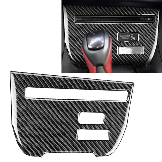 Central Console CD Panel Cover Trim for Nissan GTR R35 2008-16 Carbon Black LHD