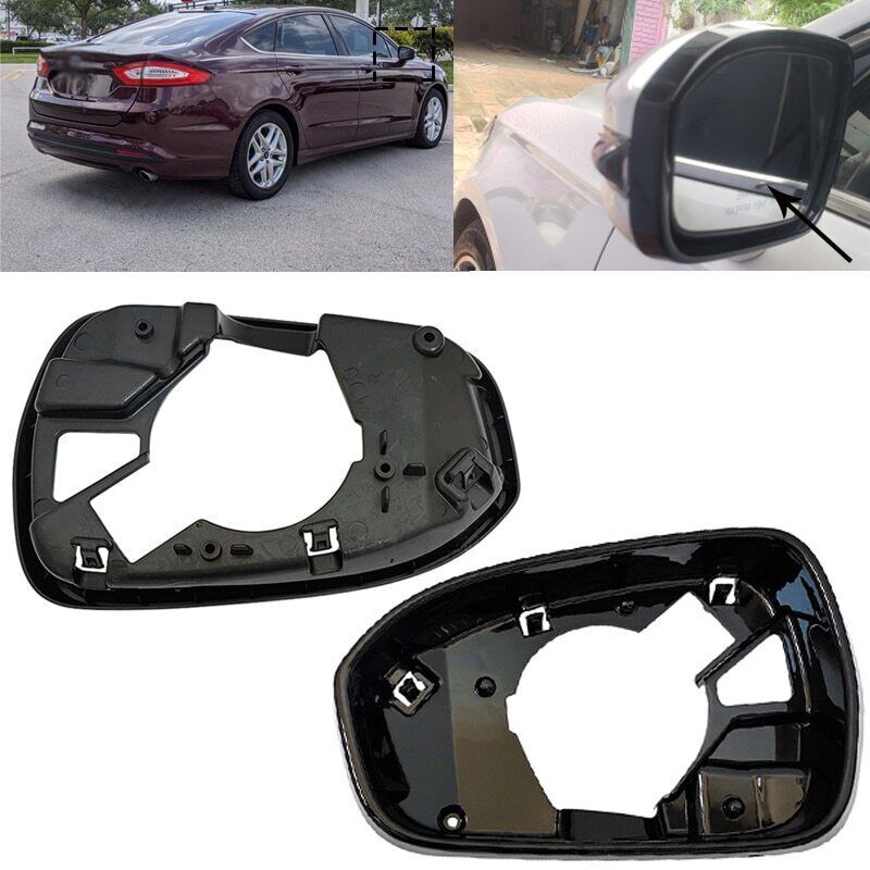 Dual Gloss Black Side Mirror Mounts for Ford Fusion 2013-2020