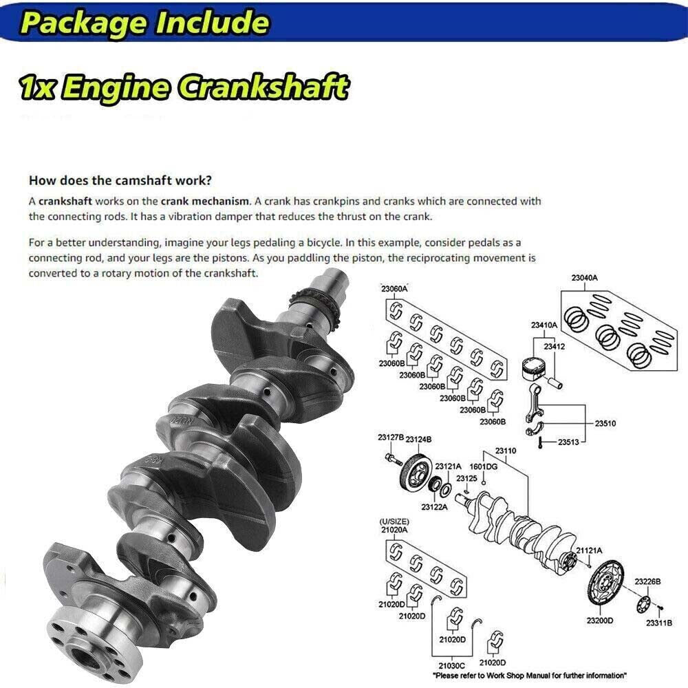 Engine Crankshaft Rods Bearing Set for Hyundai for Elantra for Kia Forte G4NA G4NC 2.0L n