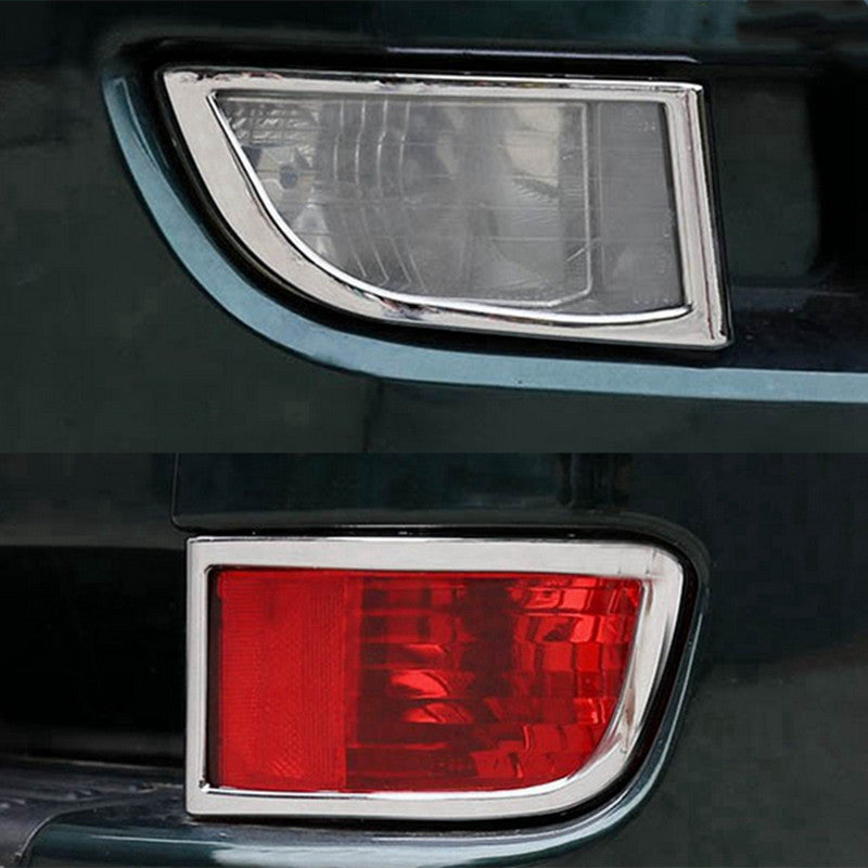 Front + Rear Fog Light Lamp Cover Trim 4X for Land Cruiser Prado FJ120 2003-2009