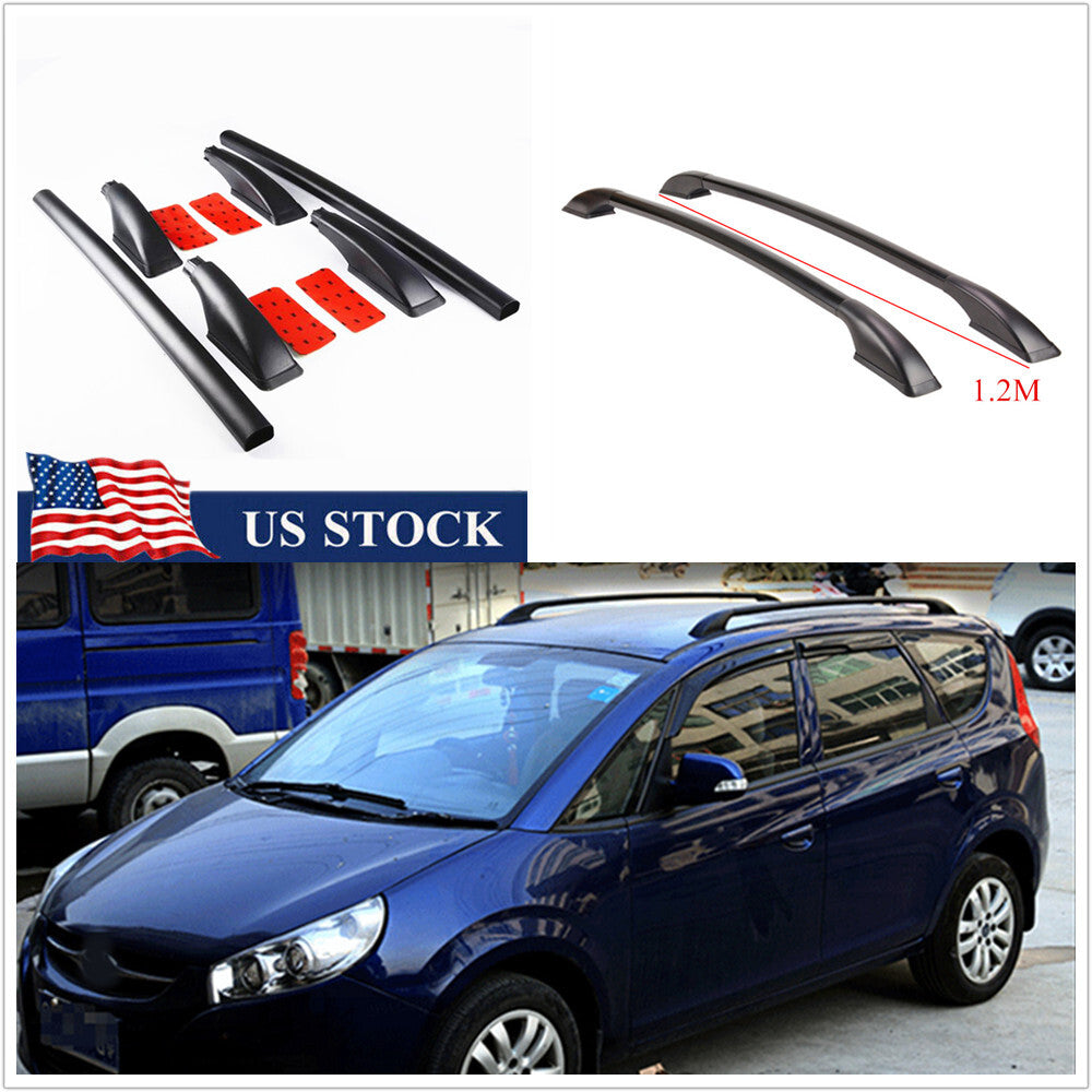 Pair Aluminum Alloy Luggage Rack Decoration Top Frame 1.2M For Car Hatchback for SUV Q
