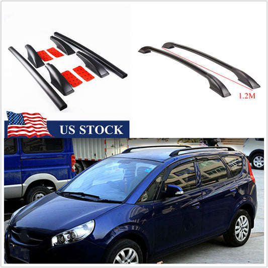 Pair Aluminum Alloy Luggage Rack Decoration Top Frame 1.2M For Car Hatchback for SUV Q