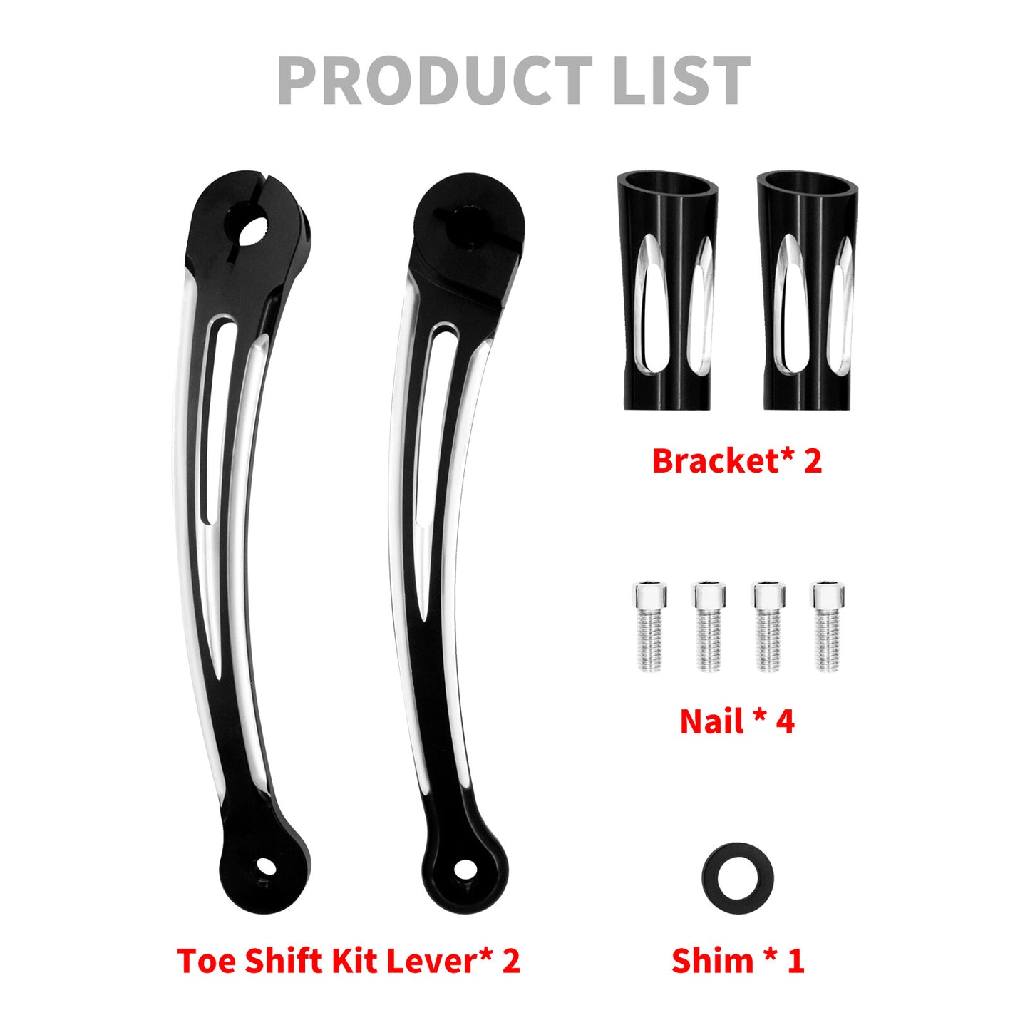 Black Heel Toe Gear Shifter Lever Pedal Peg for Harley Softail Street Road Glide Q