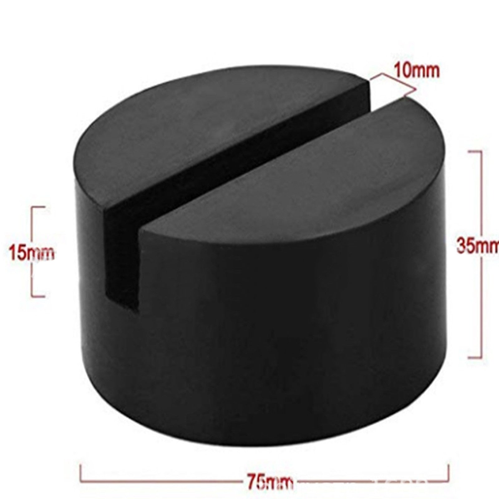 Black Non-slip Rubber Pad Car Slotted Lifting Jack Support Block Universal