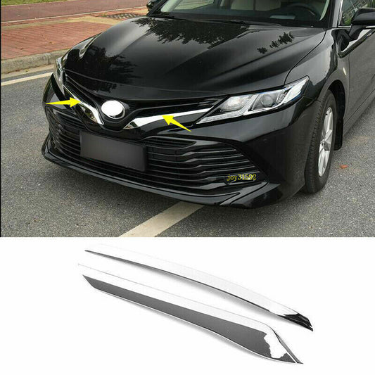 for Toyota for Camry 2018-2020 L LE XLE Chrome Front Upper Grill Molding Cover Trim