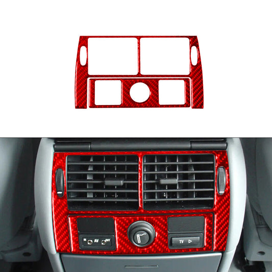 Red Carbon Fiber Rear Vent Outlet Trim for BMW X5 2000-2006