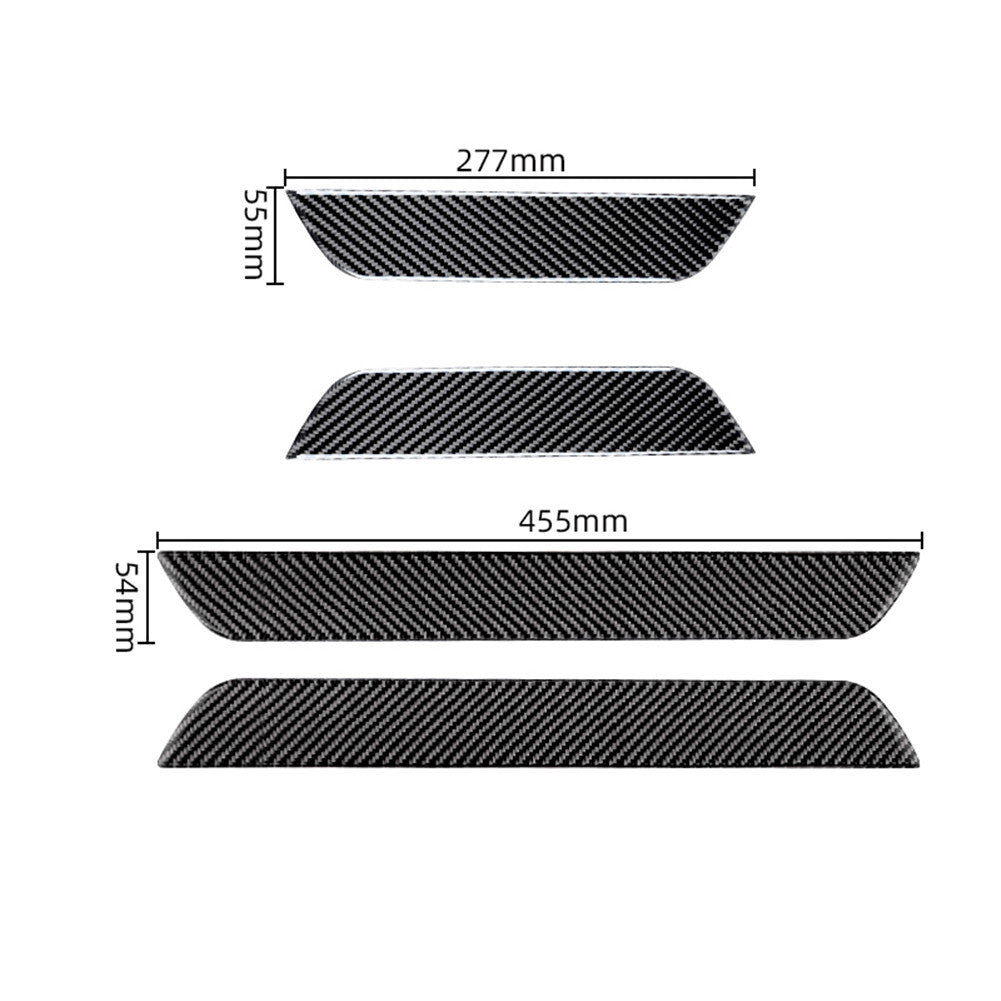 4pcs Carbon Fiber Built-In Threshold Cover Trim for Porsche Taycan 2019-2022