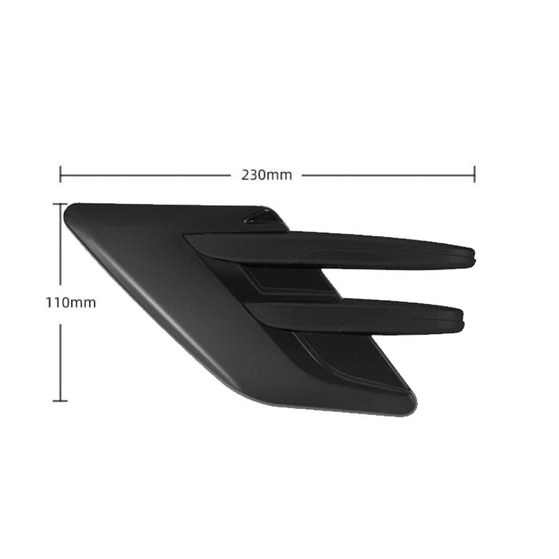 2-Pack Car Mudguard Side Vent Mudguard Stickers Decorative Airflow Inlet Grille - n