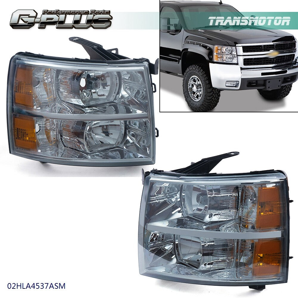 Suitable for 07-14 Sorod smoked headlights left+right- v