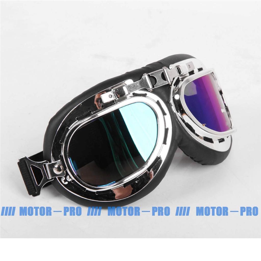 Steampunk Glasses Motorcycle Scooter Goggles Flight Pilot Tinted Frame