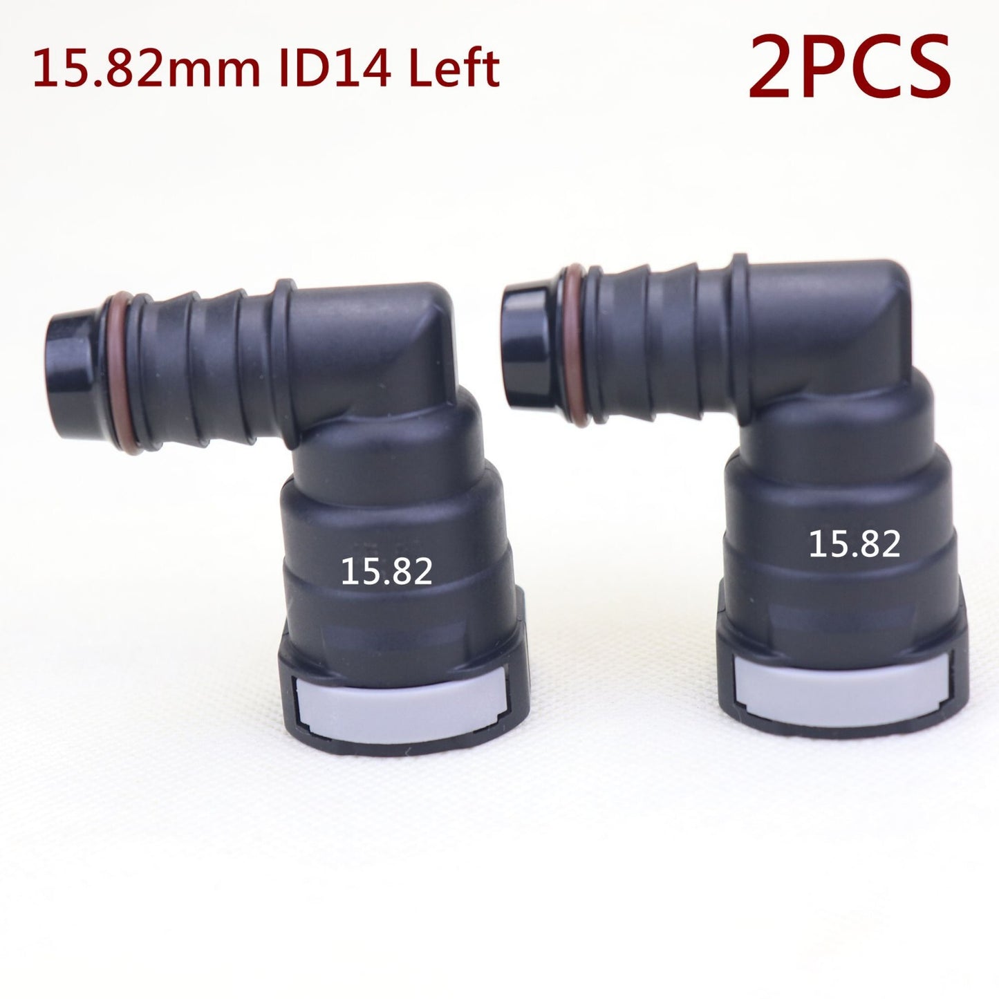 2PCS Car Fuel Line Hose Pipe Quick Release Plastic Connector 15.82mm ID14 Left