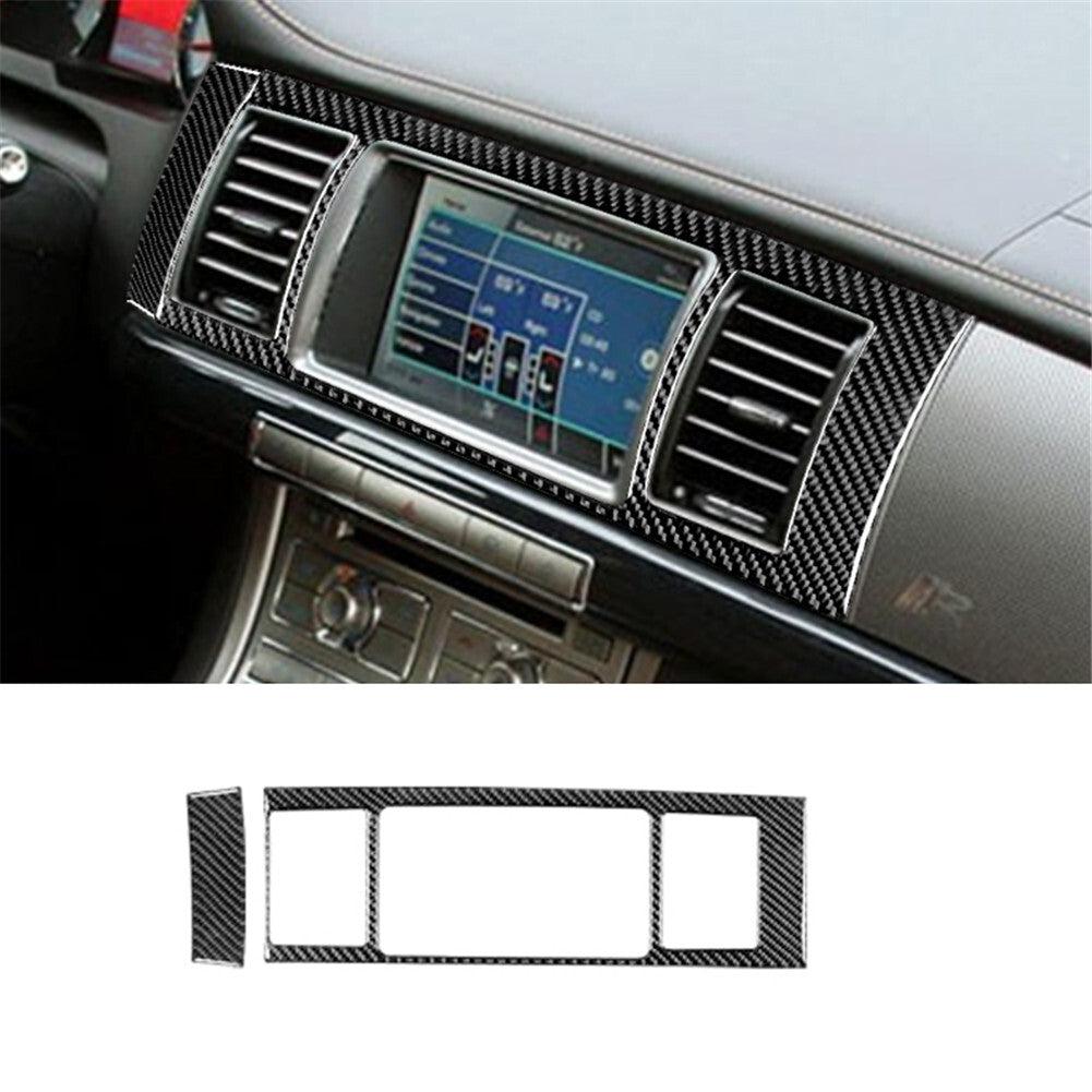 Carbon Fiber Central Control Display Bezel for Jaguar XF 2009-2011