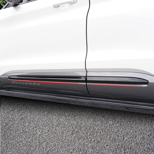 Glossy Black Body Side Door Overlay Guard Cover Trim  for ford  Explorer 2020-2023