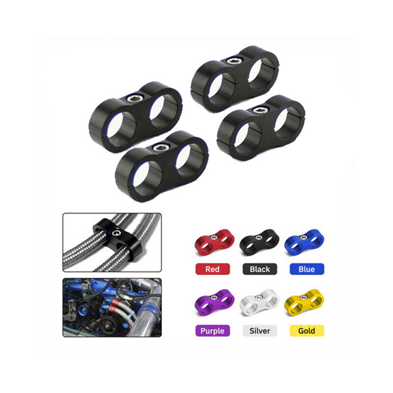 4-8Pcs AN12 Hose Separator Clamp Fitting Connector Oil Fuel Hose Line Adapter Q