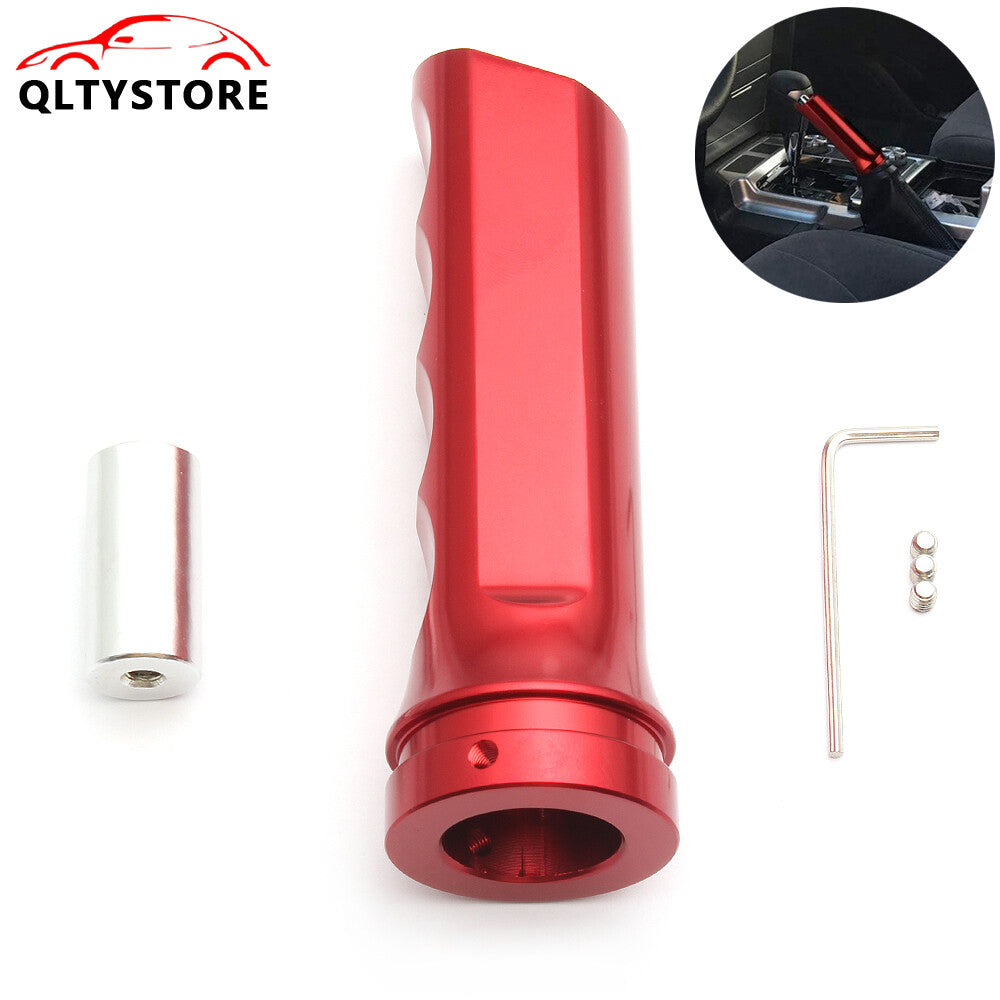 1Pc Red Aluminum Car Handle Hand Brake Sleeve Universal Fitment Cover Q
