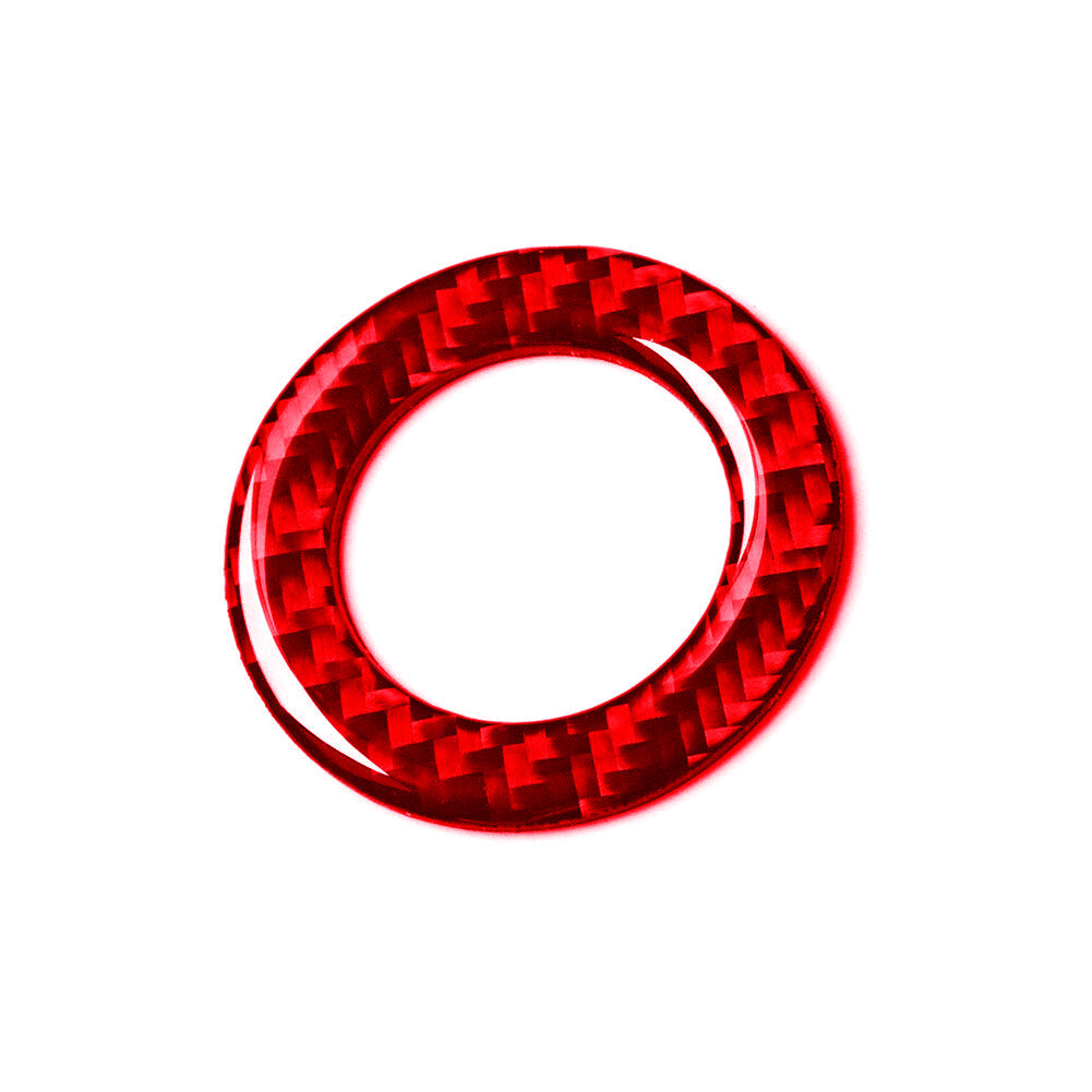 Red Carbon Fibre Steering Wheel Circle Ring Trim for VW for Golf MK7 2014-2019