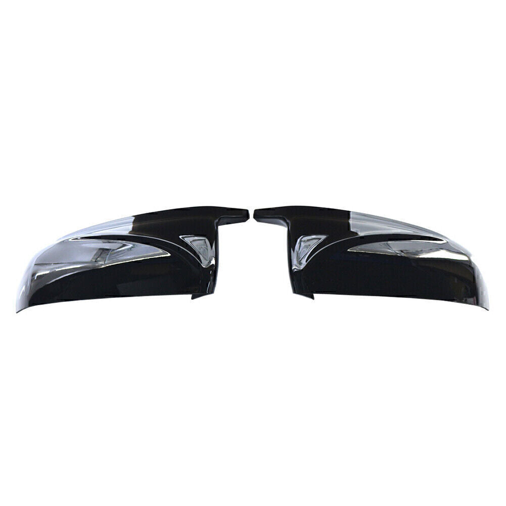 for BMW X5 X6 E70 E71 2007-2013 Glossy Black 2x Rear view mirror cover trim