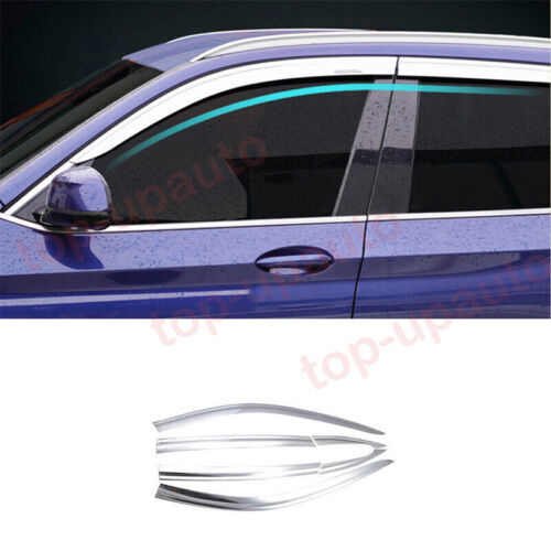 for BMW X3 2018-2024 Chrome Window Wind Visors Sun Rain Guard Vent Deflector 6x